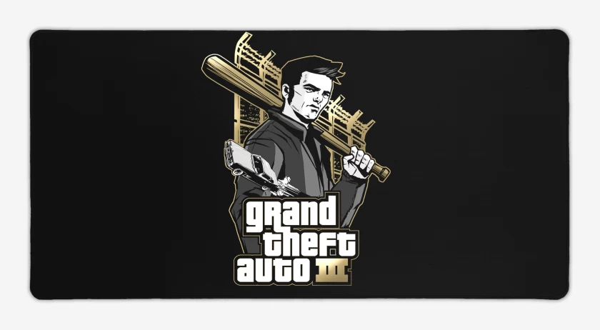 Mouse pad Gamer Negro de GTA III Claude Speed 