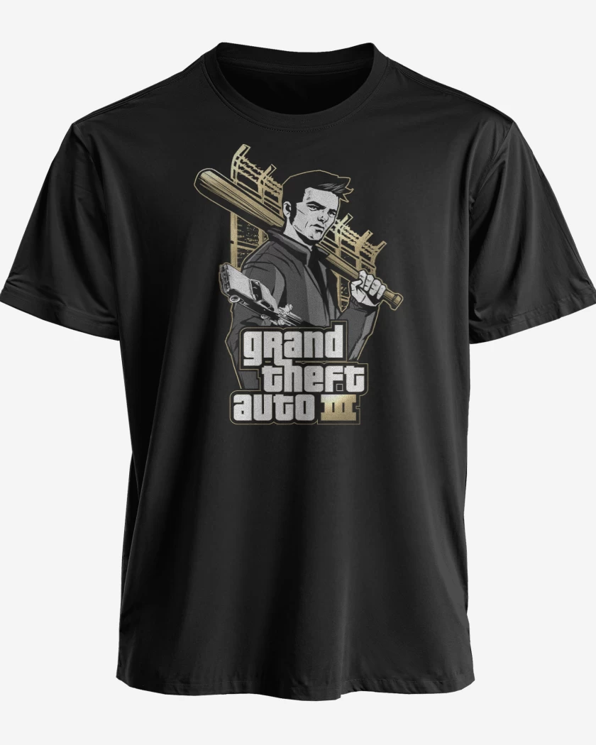 Polera premium Negro de GTA III Claude Speed 