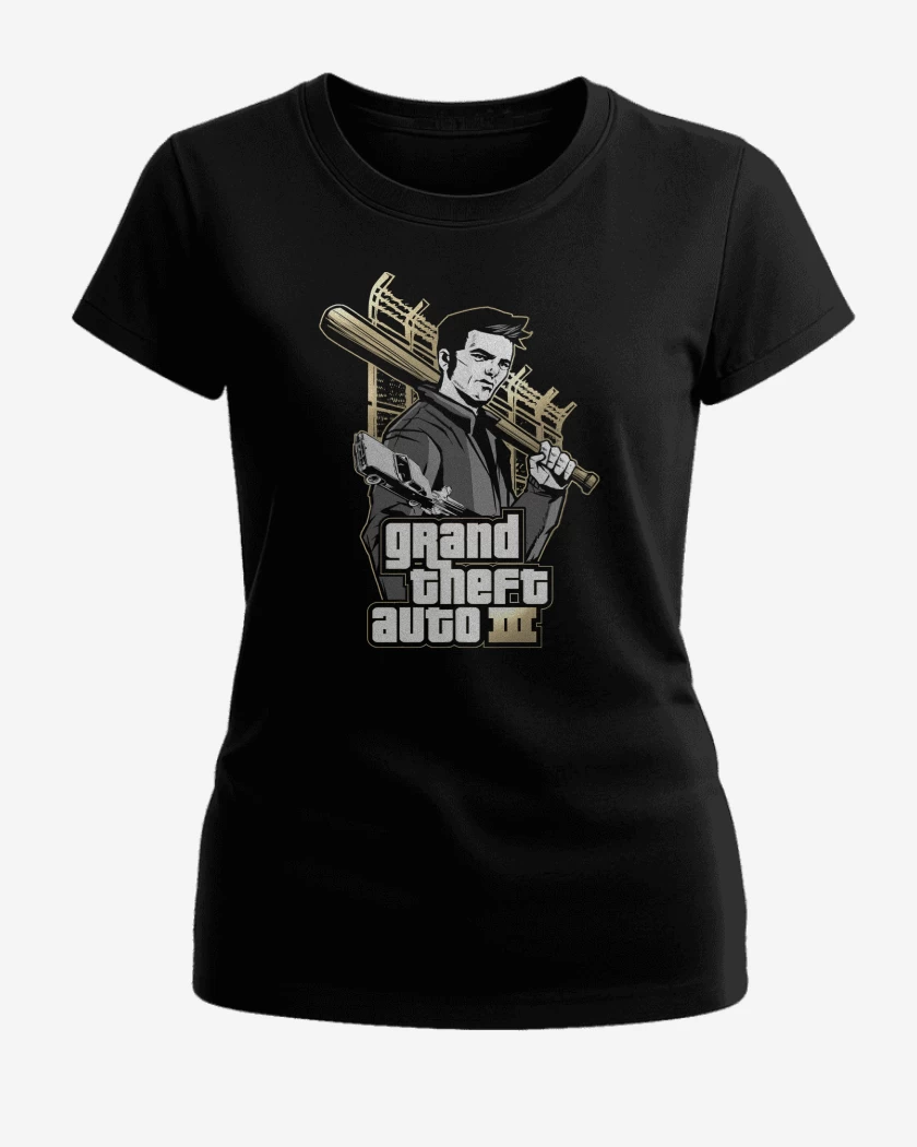 Polera de Mujer Negro de GTA III Claude Speed 