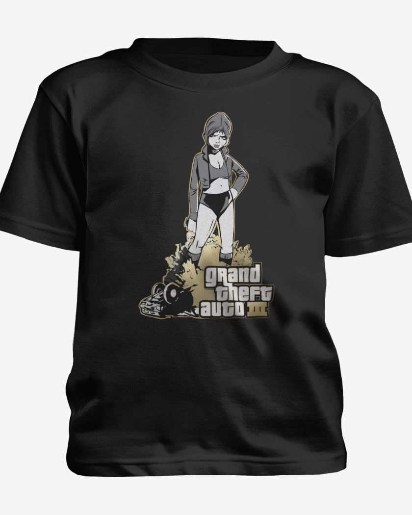 Polera de niño Negro de GTA III Misty