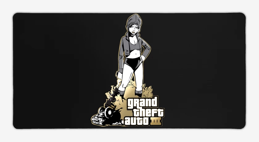 Mouse pad Gamer Negro de GTA III Misty