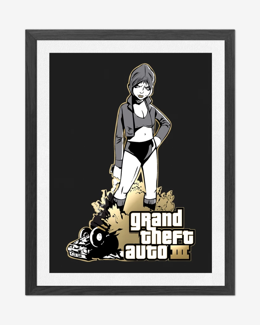 Cuadro decorativo Negro de GTA III Misty