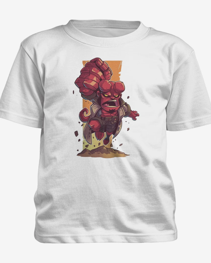 Polera de niño Blanco de Chibi Hell boy