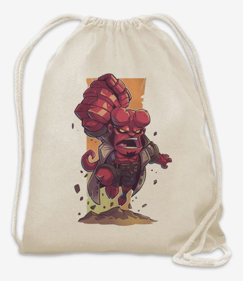 Mochila Blanco de Chibi Hell boy