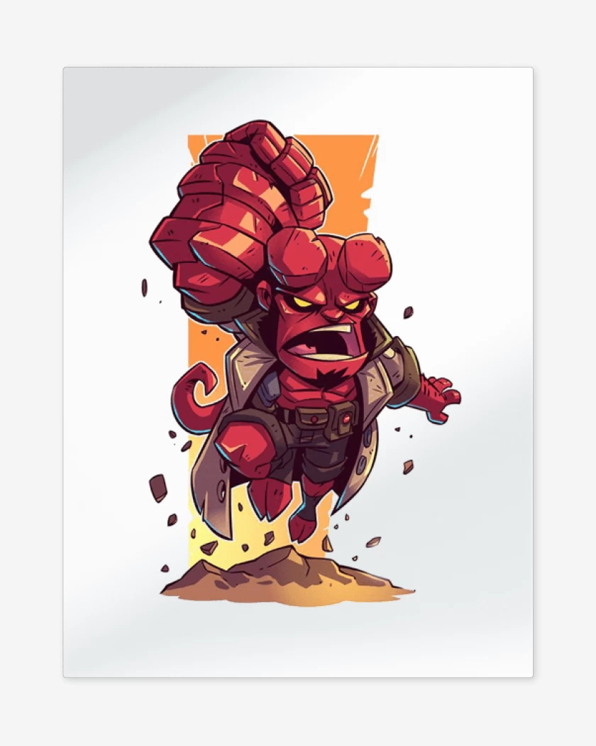 Print metalico Chibi Hell boy