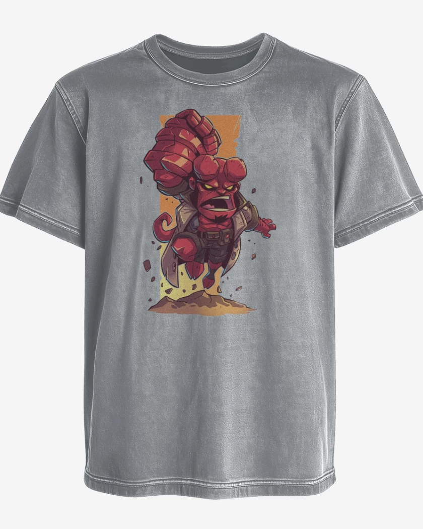 Polera desgastada Chibi Hell boy