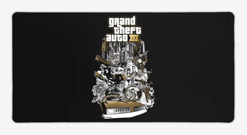 Mouse pad Gamer Negro de GTA III Liberty Ciy
