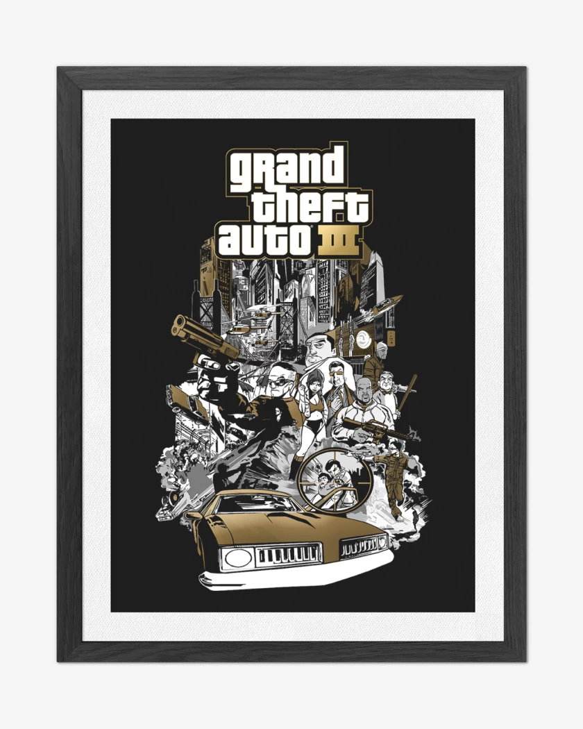 Cuadro decorativo GTA III Liberty Ciy