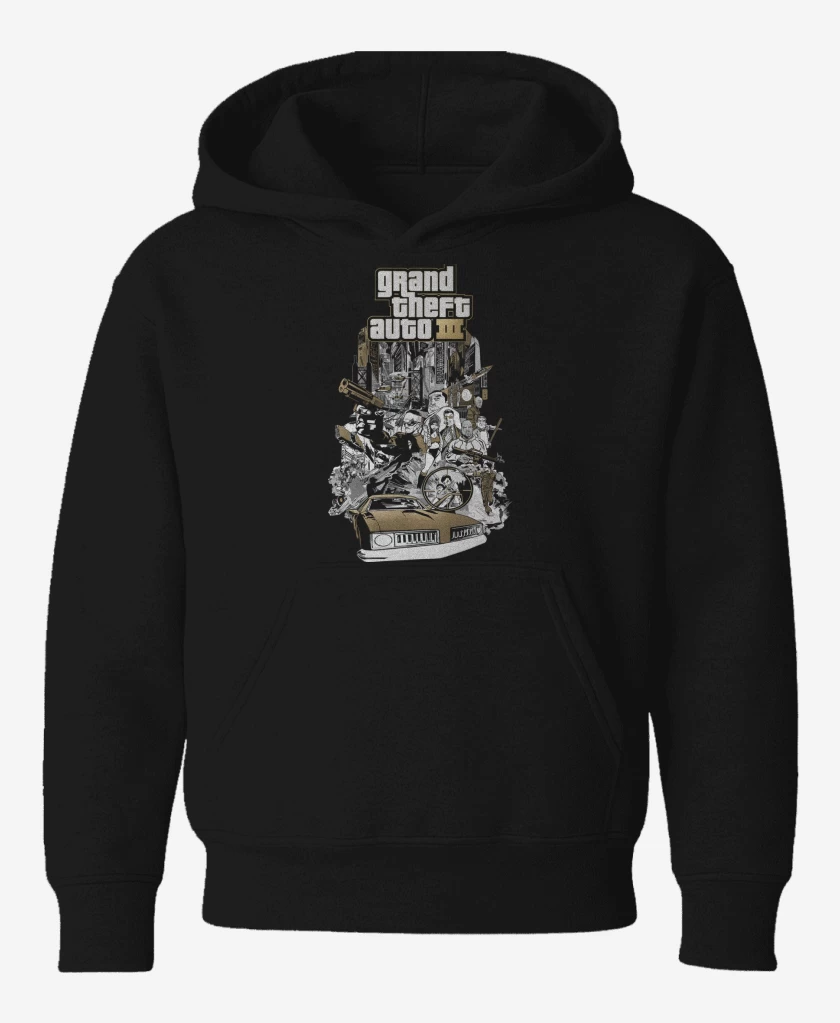 Poleron de niño Negro de GTA III Liberty Ciy