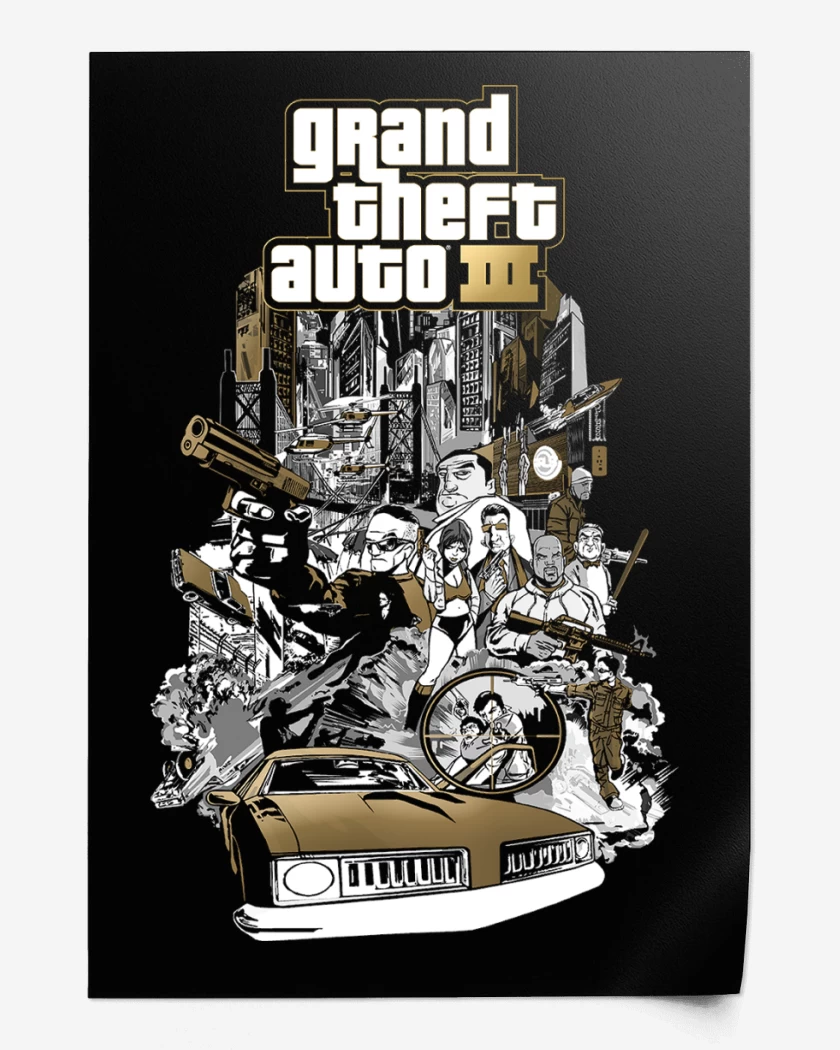 Print GTA III Liberty Ciy