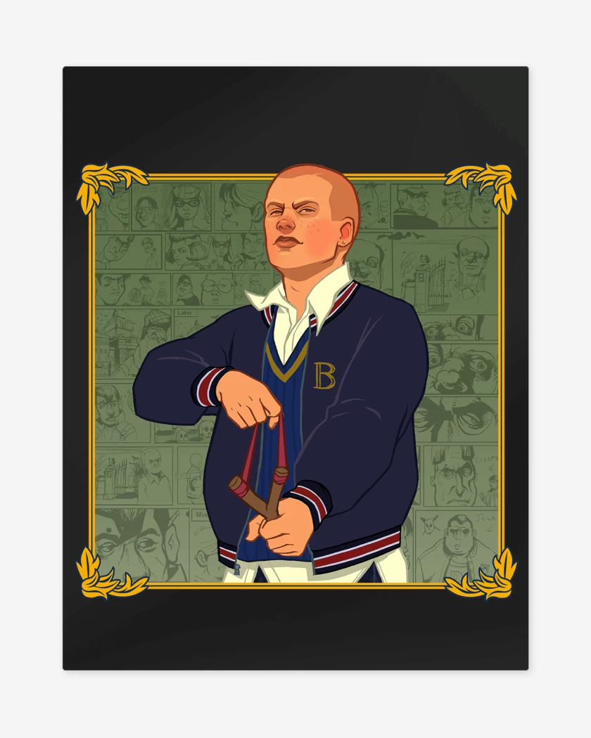 Print metalico Negro de Bully Jimmy Hopkins