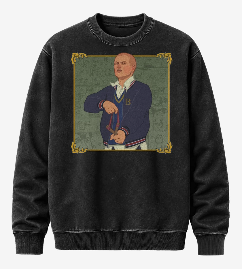 Poleron Polo Acid Wash Negro de Bully Jimmy Hopkins