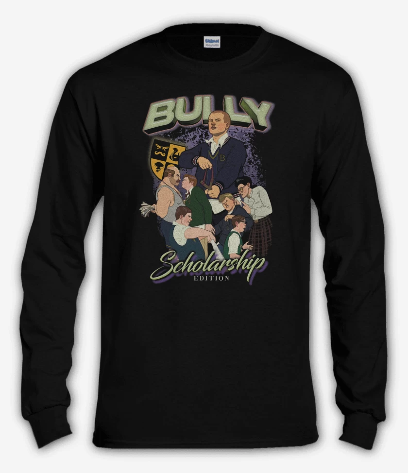 Polera manga larga Negro de Bully Scolarship 