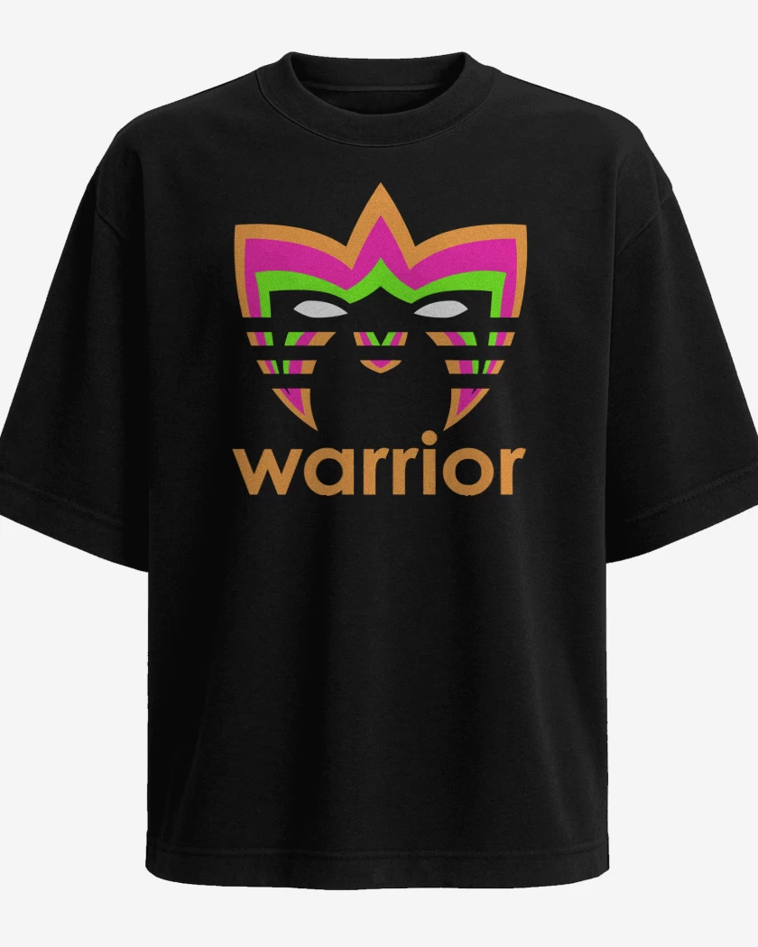 Polera Oversize Negro de WWF Ultimate Warrior