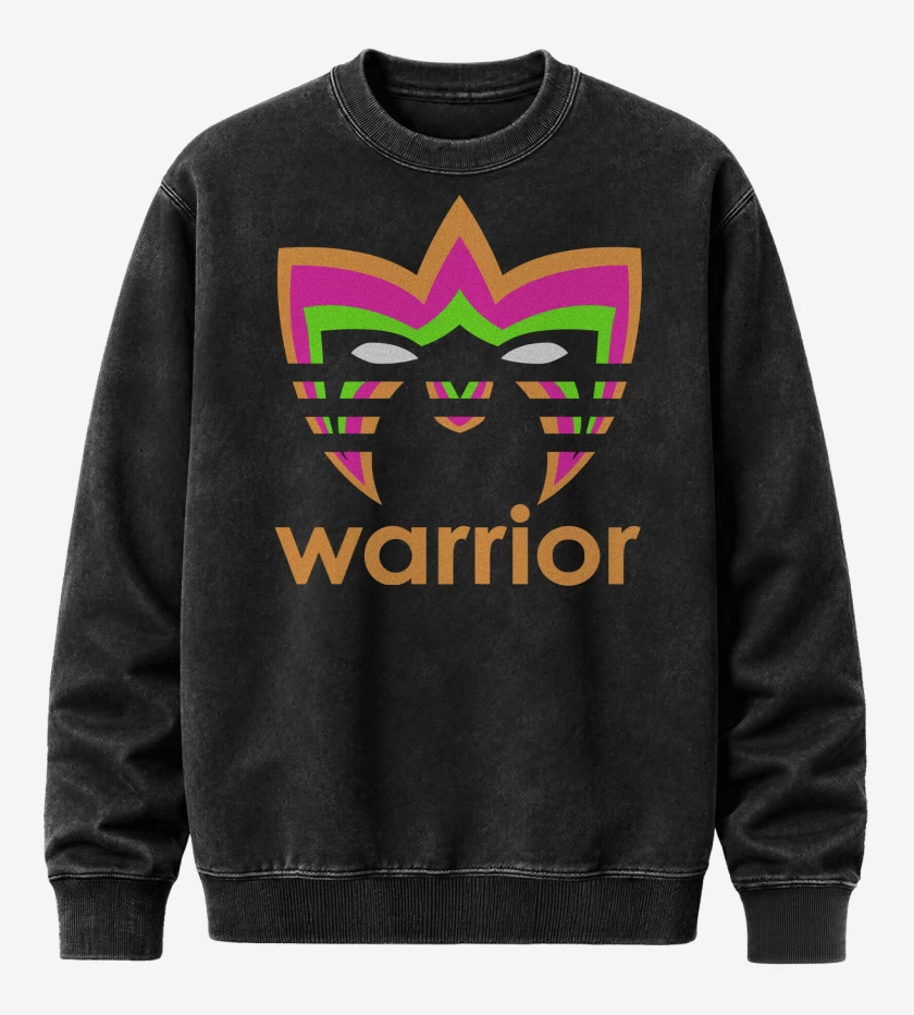 Poleron Polo Acid Wash Negro de WWF Ultimate Warrior