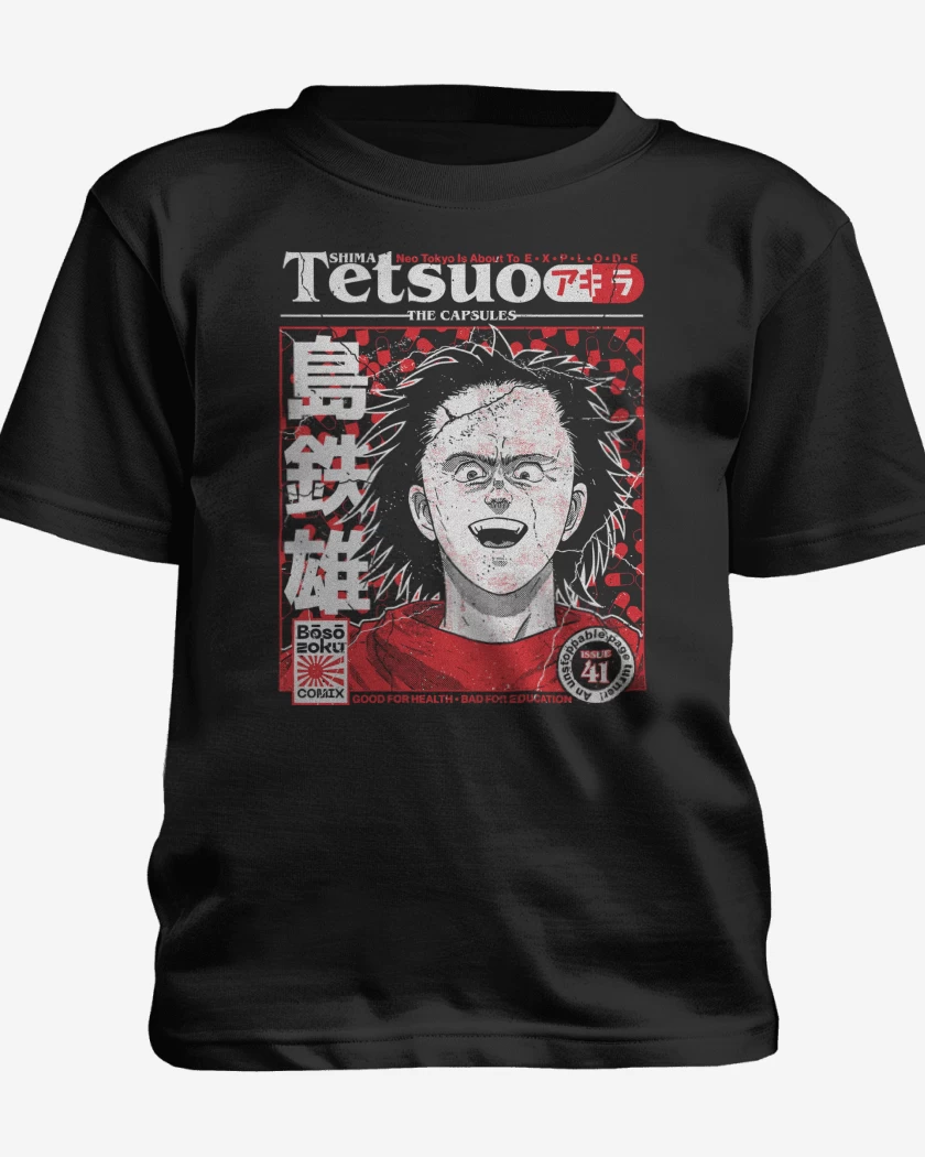 Polera de niño Negro de Akira Tetsuo