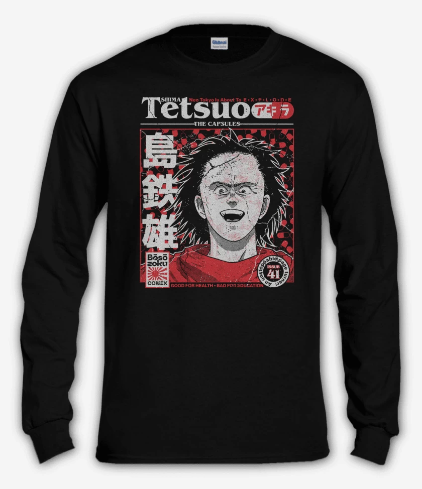 Polera manga larga Negro de Akira Tetsuo
