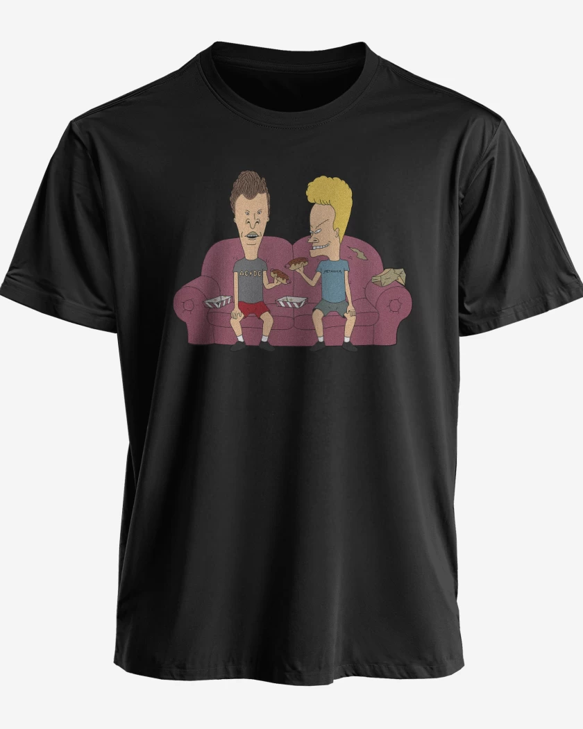 Polera premium Negro de Beavis and Butthead Sillon