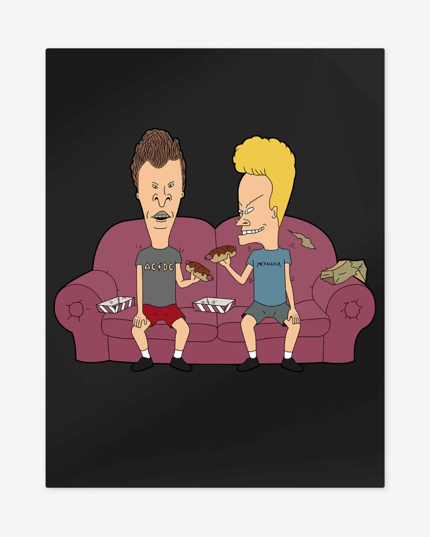 Print metalico Beavis and Butthead Sillon