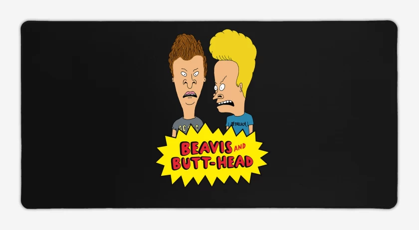 Mouse pad Gamer Negro de Show de Beavis and Butt Head