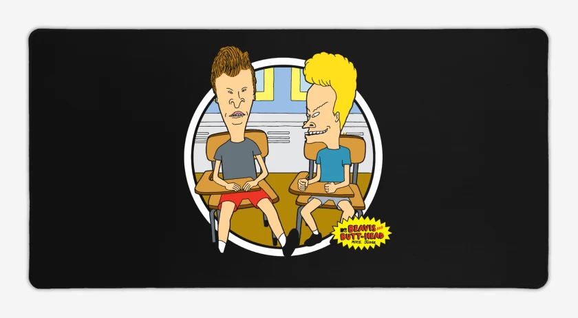 Mouse pad Gamer Negro de Beavis y Butthead