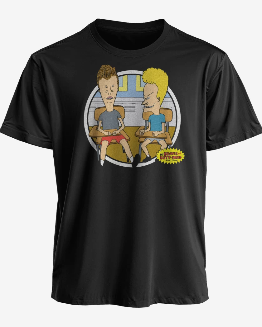 Polera premium Negro de Beavis y Butthead