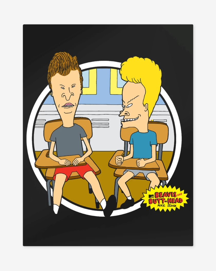Print metalico Beavis y Butthead