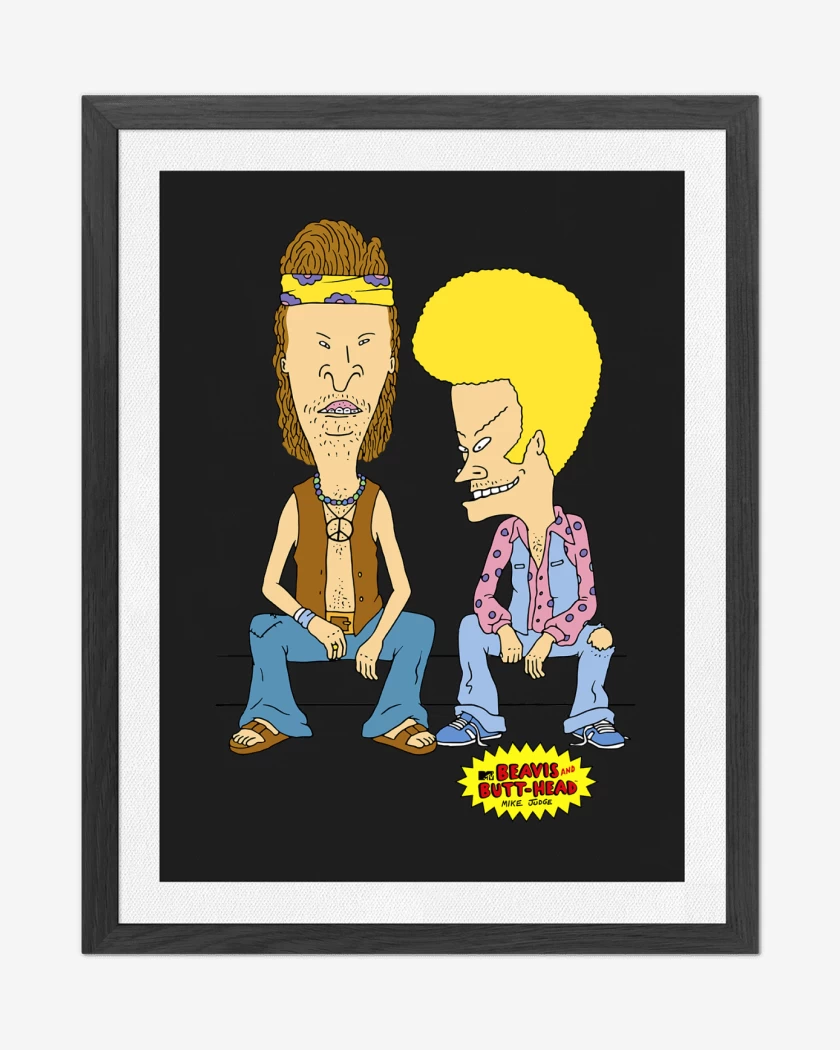 Cuadro decorativo Beavis and Butthead Hippies