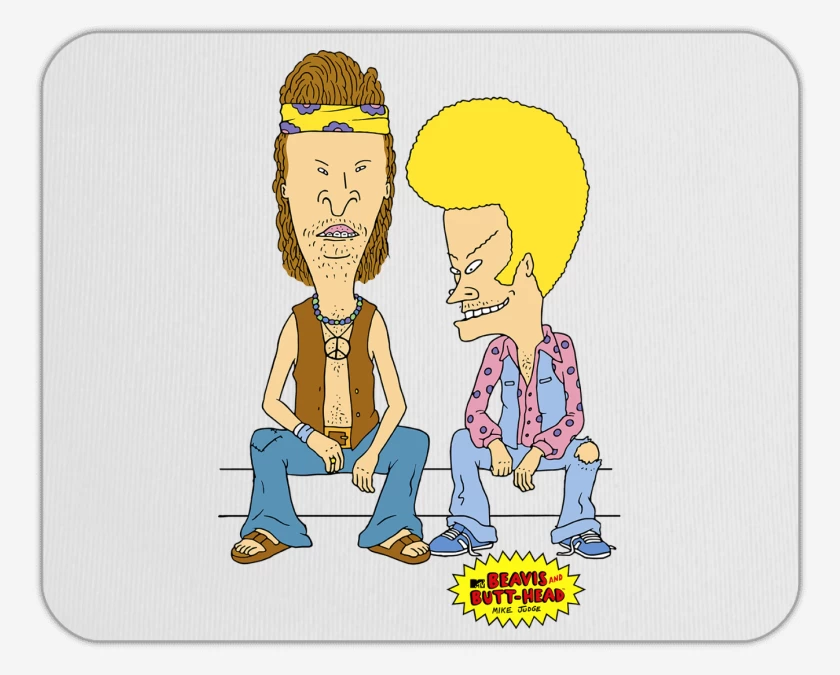 Mousepad Beavis and Butthead Hippies