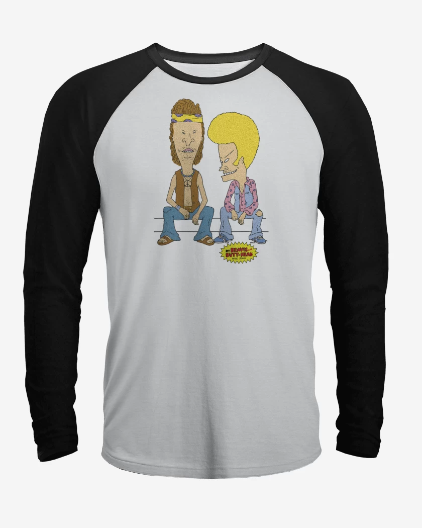 Polera Raglan Beavis and Butthead Hippies