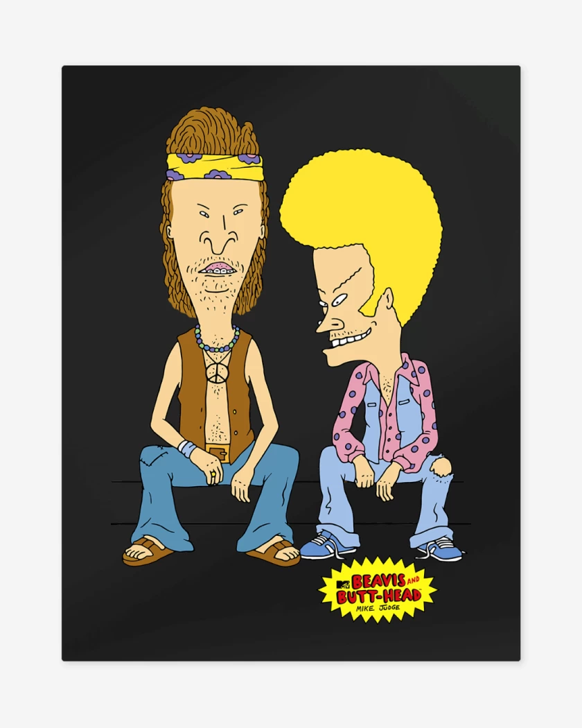 Print metalico Beavis and Butthead Hippies