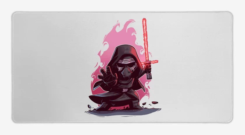 Mouse pad Gamer Blanco de Chibi Kylo