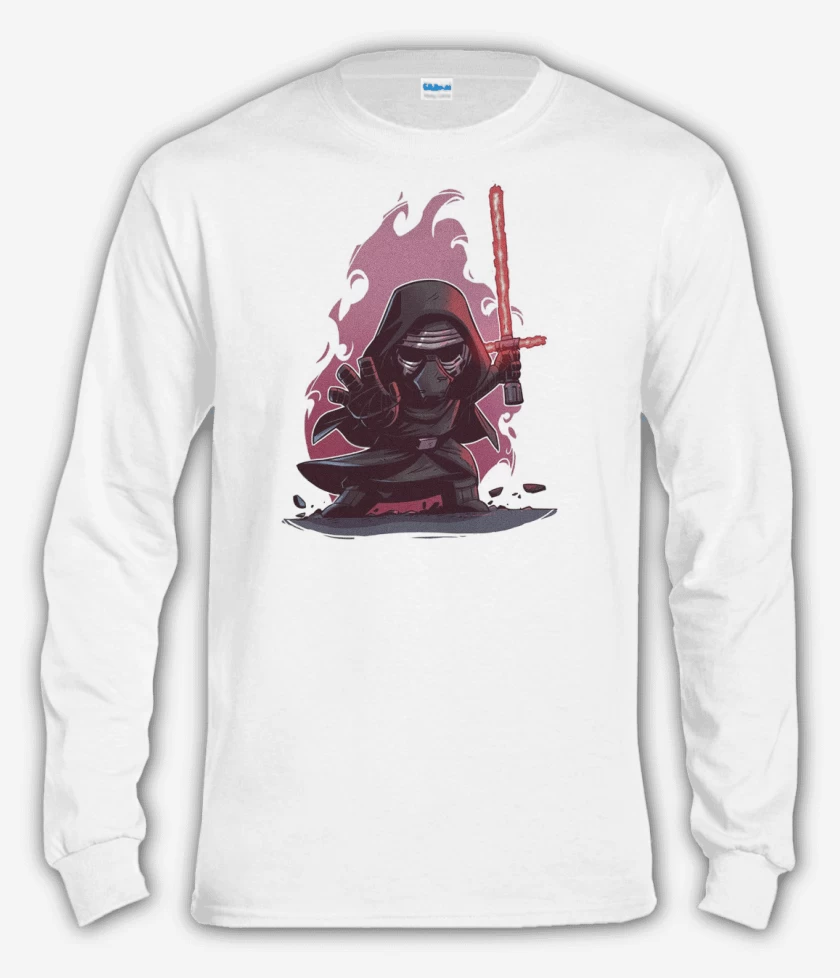 Polera manga larga Blanco de Chibi Kylo