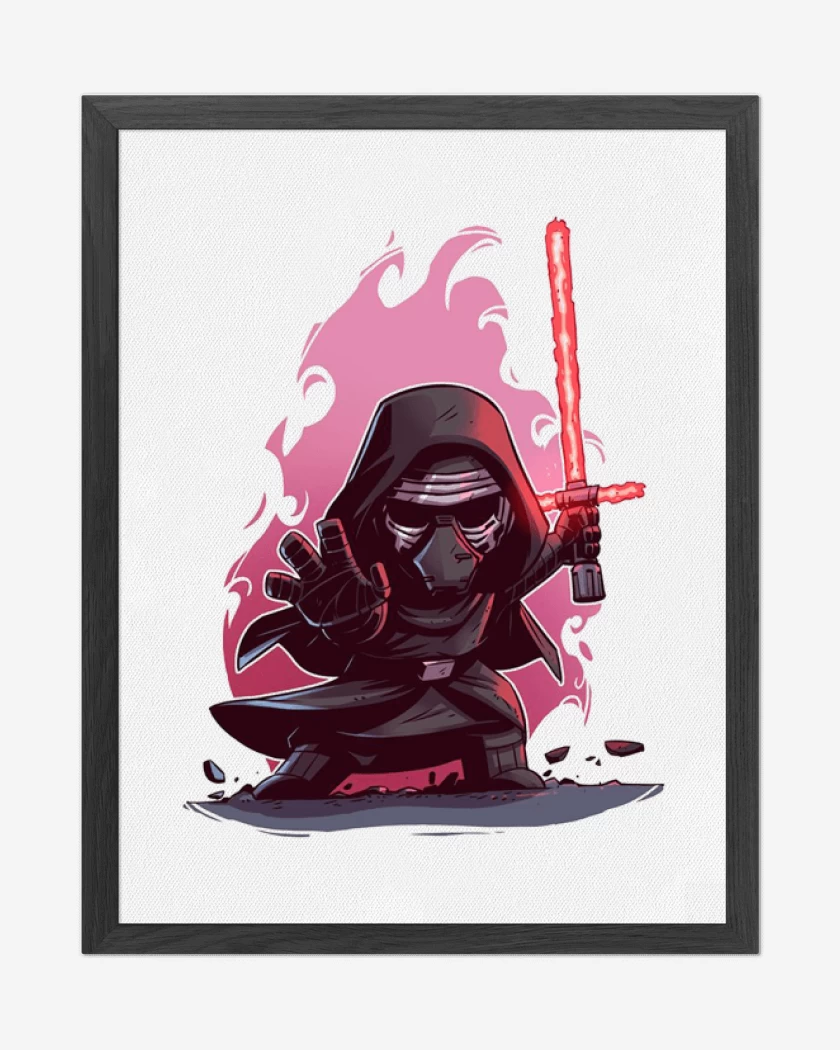 Cuadro decorativo Blanco de Chibi Kylo