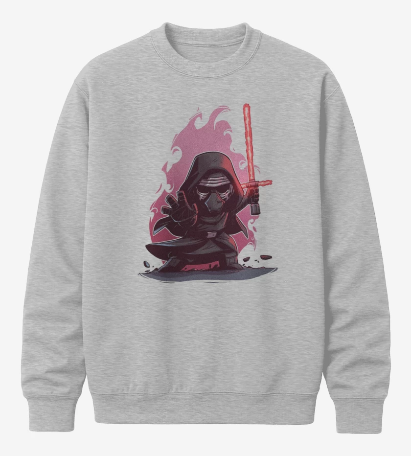 Poleron polo Gris Melange de Chibi Kylo