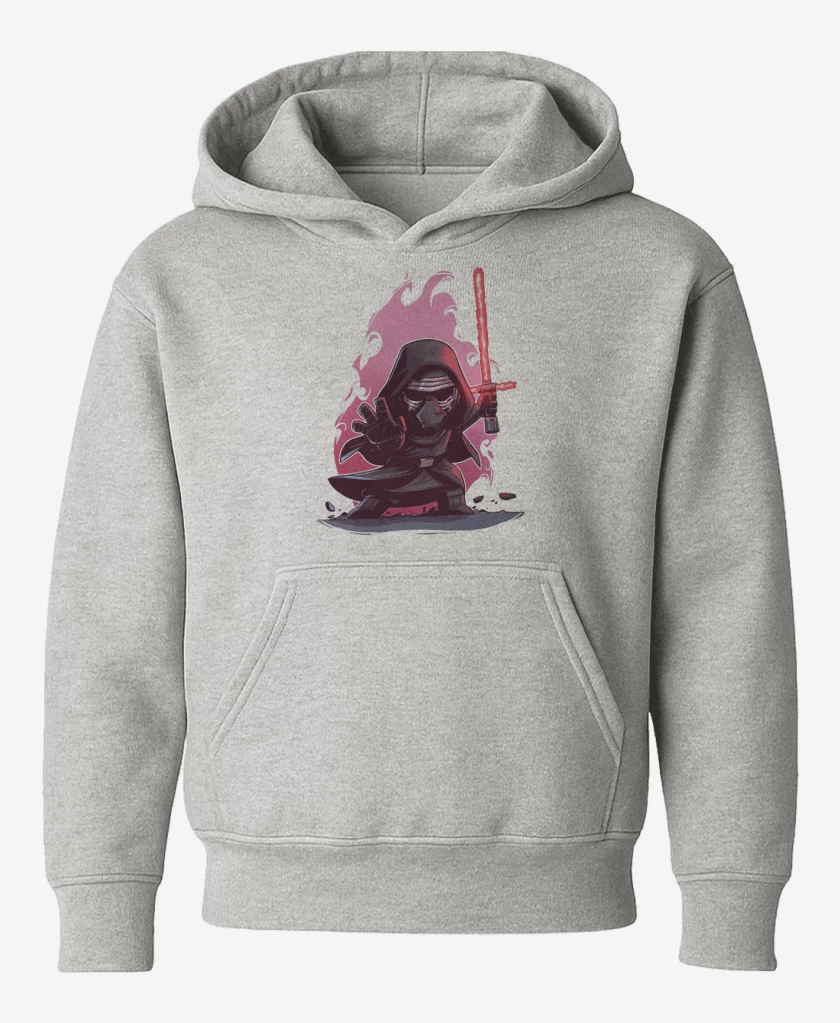 Poleron de niño Gris Melange de Chibi Kylo