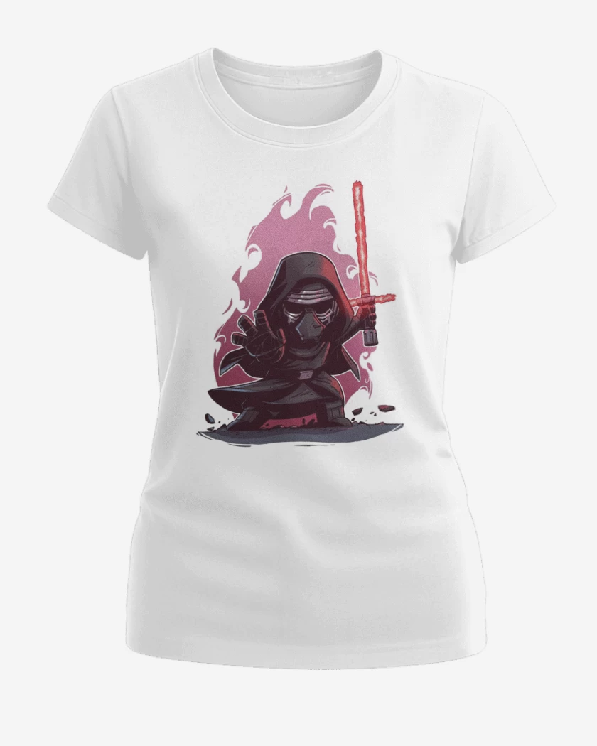 Polera de Mujer Blanco de Chibi Kylo