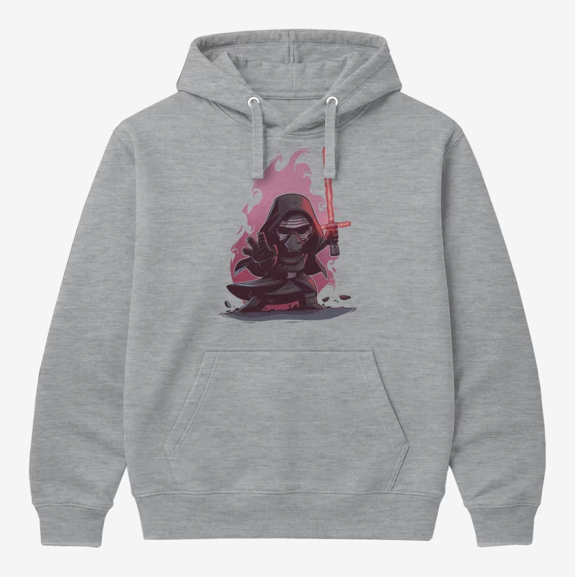Polerón Canguro Gris Melange de Chibi Kylo