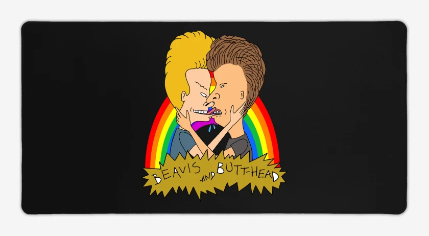 Mouse pad Gamer Negro de Beavis and Butthead Love