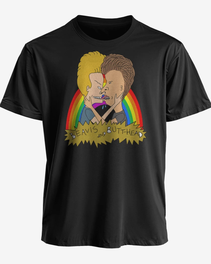 Polera premium Negro de Beavis and Butthead Love