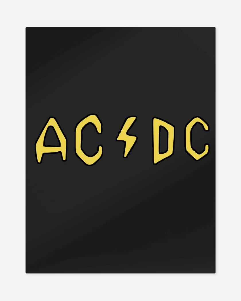 Print metalico Beavis and Butthead AC DC