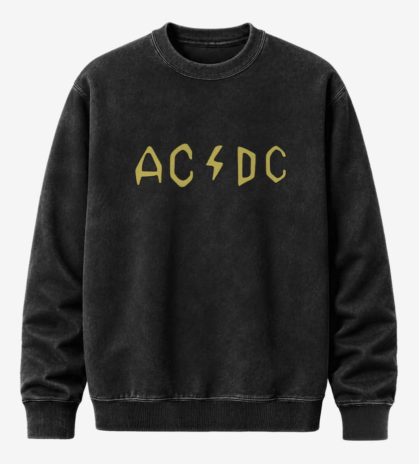 Poleron Polo Acid Wash Negro de Beavis and Butthead AC DC