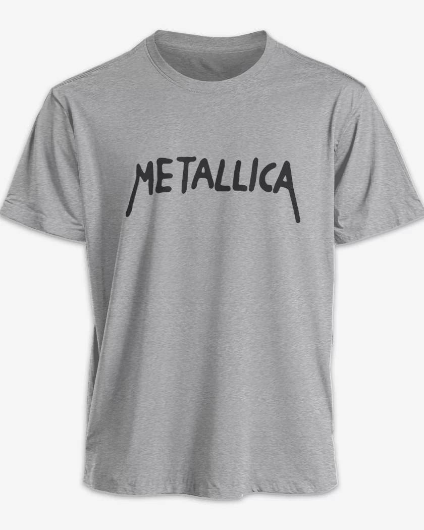 Polera premium Gris Melange de Beavis and Butthead Metallica