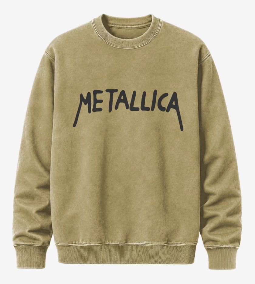 Poleron Polo Acid Wash Beige de Beavis and Butthead Metallica