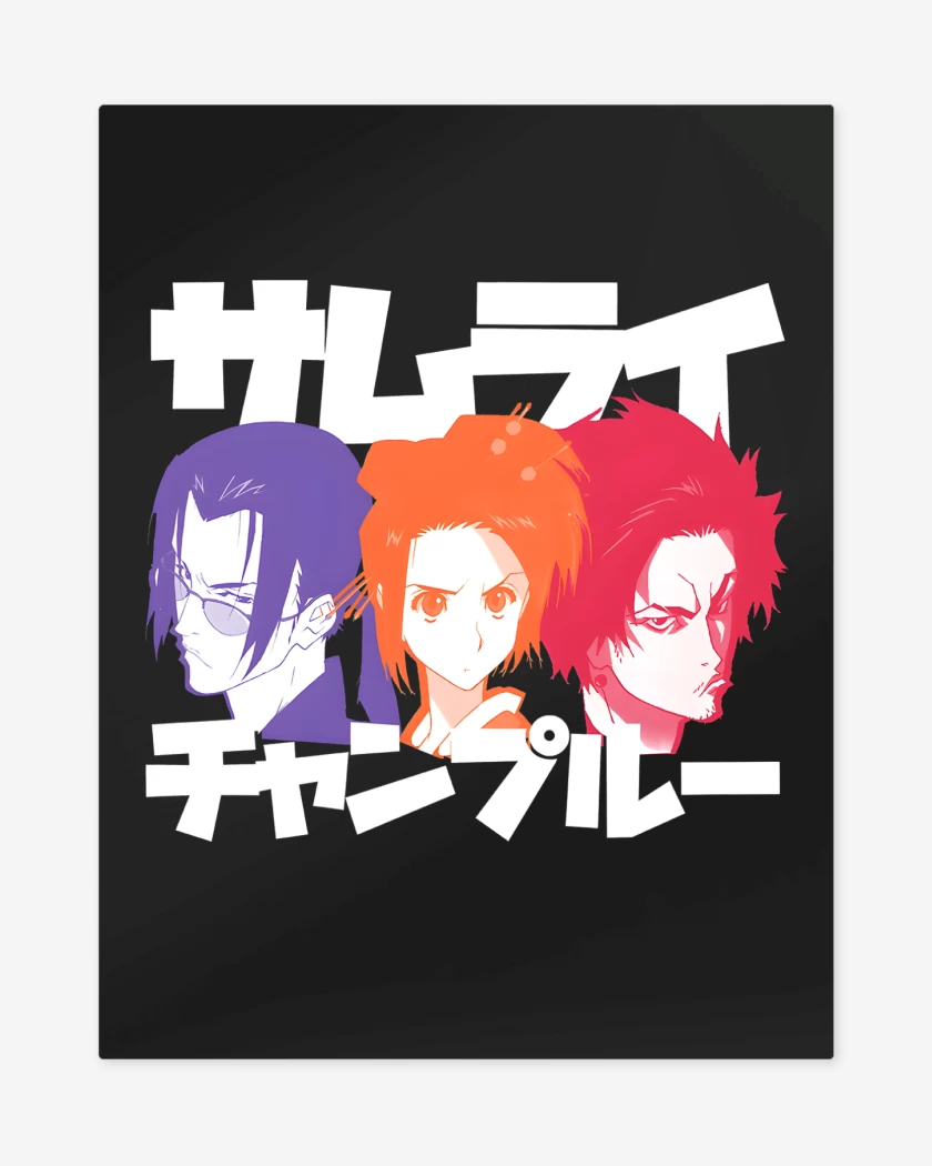 Print metalico Negro de Samurai Champloo Bandidos