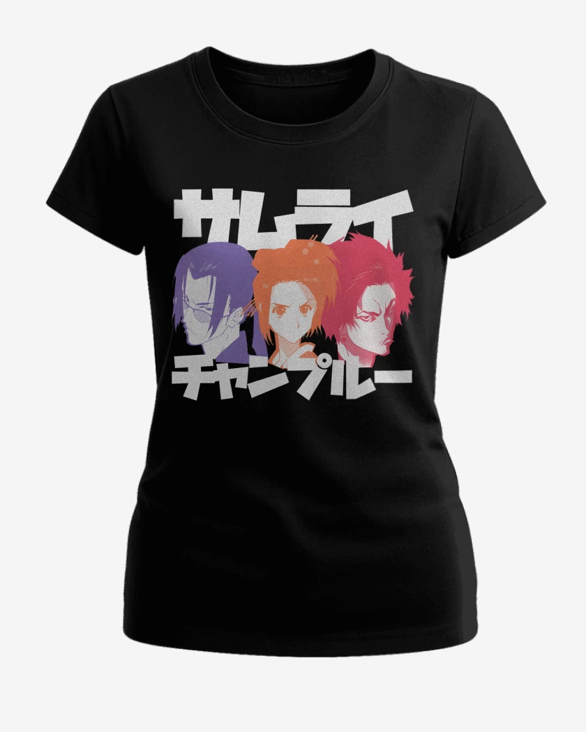 Polera de Mujer Negro de Samurai Champloo Bandidos