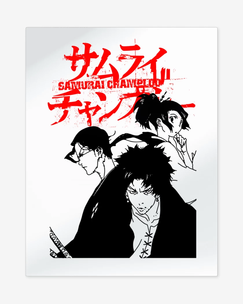 Print metalico Samurai Champloo Jin Fuu Mugen