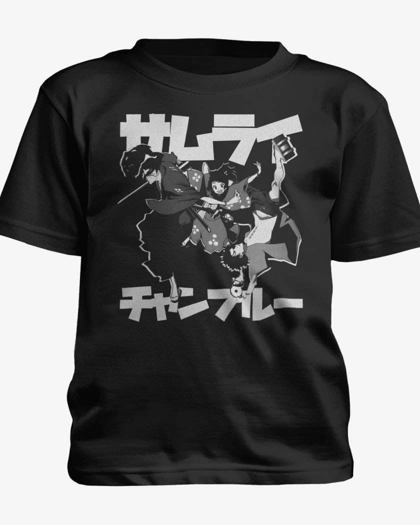Polera de niño Negro de Champloo Samurais