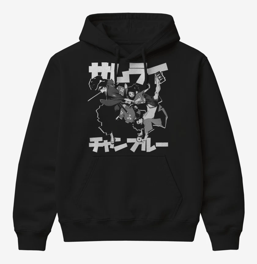 Poleron Canguro básico Negro de Champloo Samurais