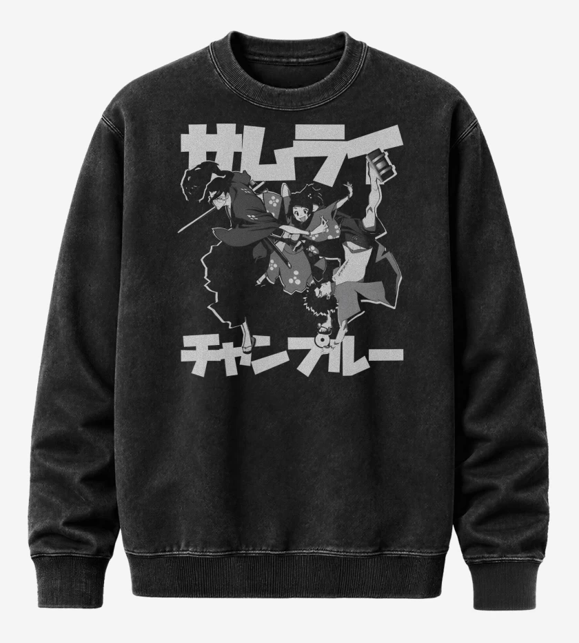 Poleron Polo Acid Wash Champloo Samurais